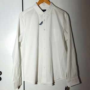 George- NWT Mens White Button down Longsleeve ●Last chance Donating ●Shirt Sz. L